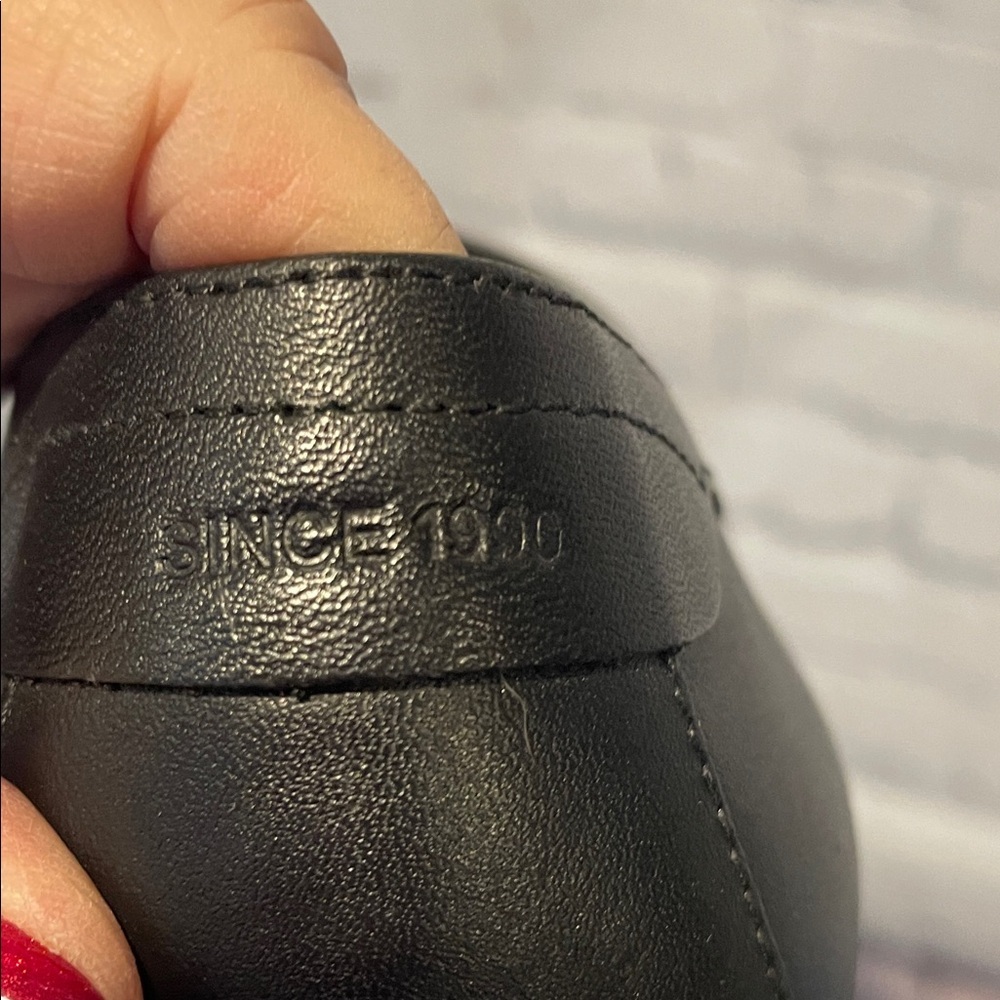 Franco Sarto Black Leather Loafers Sz 9 - Picture 6 of 11